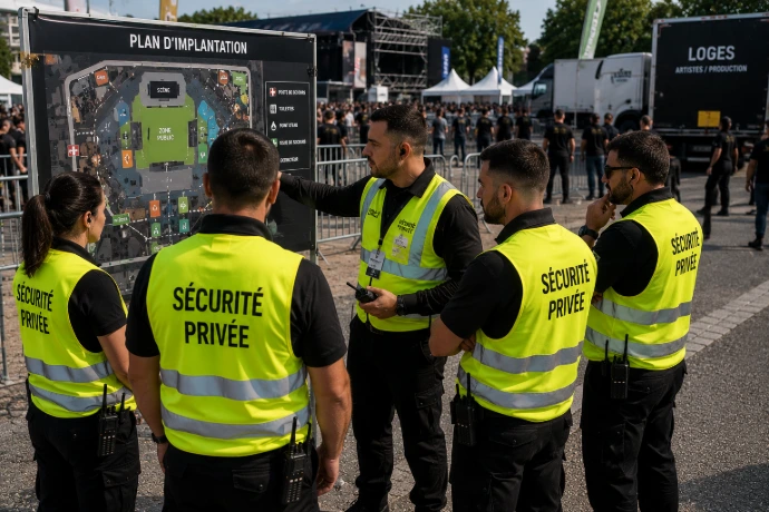 Coordination des équipes sur un site événementiel