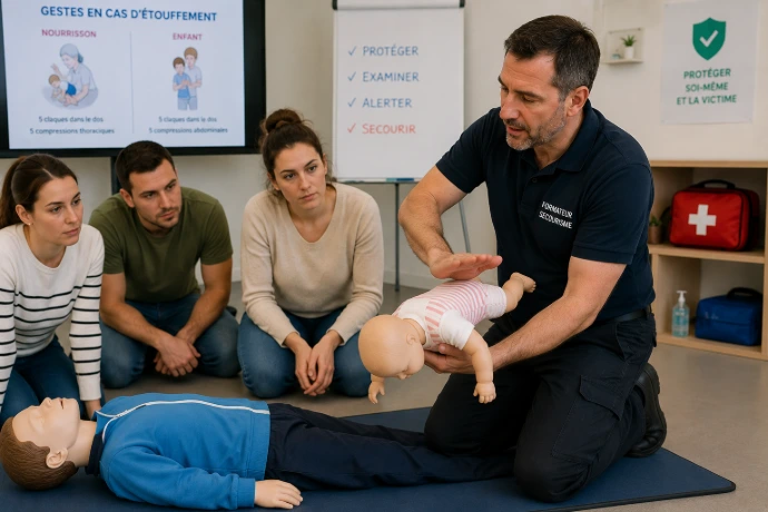 Apprentissage des premiers secours pour enfant et nourrisson