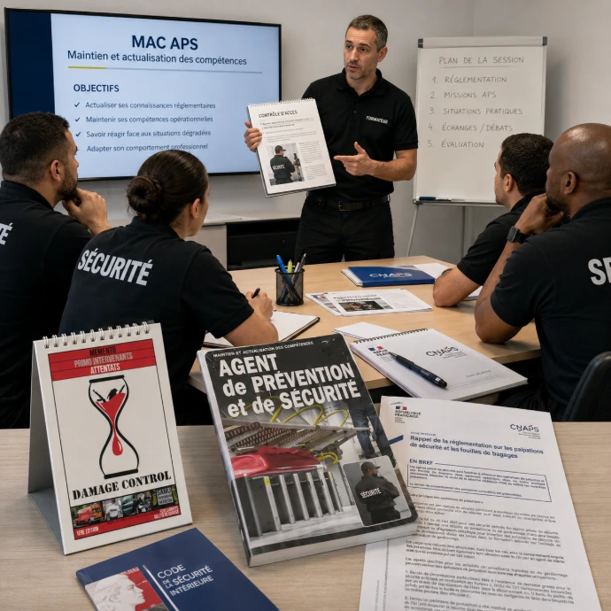 Session de formation MAC APS en sécurité privée
