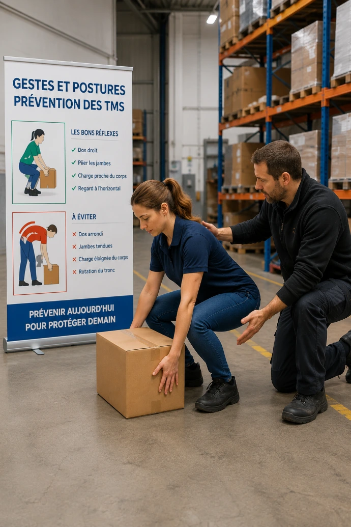 Formation gestes et postures pour prévenir les TMS au travail